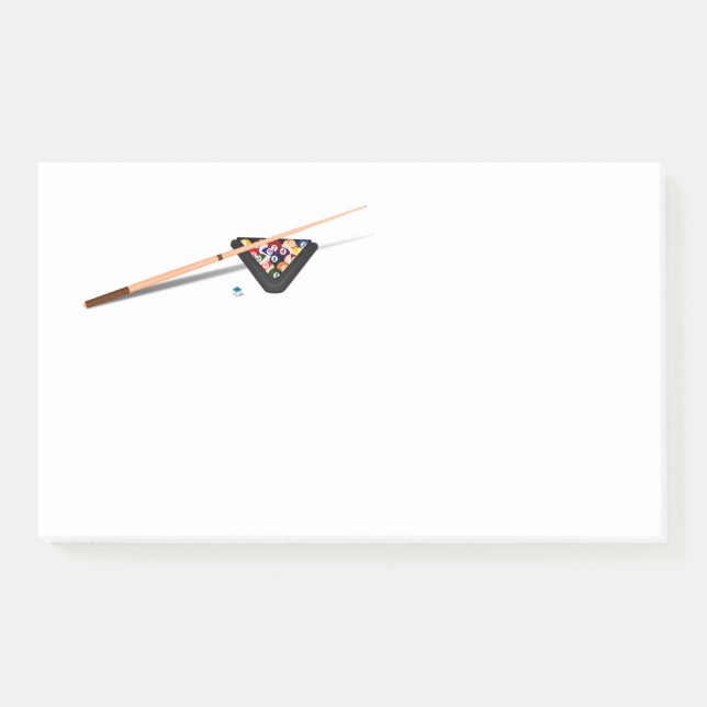 Notas Post-it® Palo de cubo de mesa de billar (Anverso)