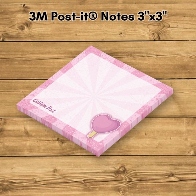 Notas Post-it® Palo de helado de corazón (Subido por el creador)