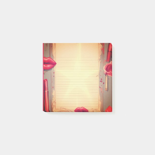 Notas Post-it® Palo de labios retro (Anverso)
