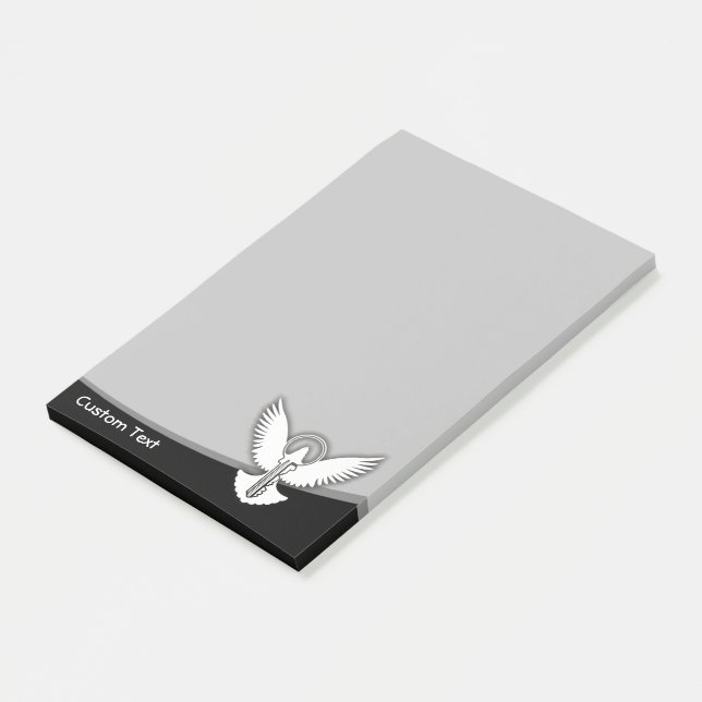 Notas Post-it® Paloma con llave (En perspectiva)