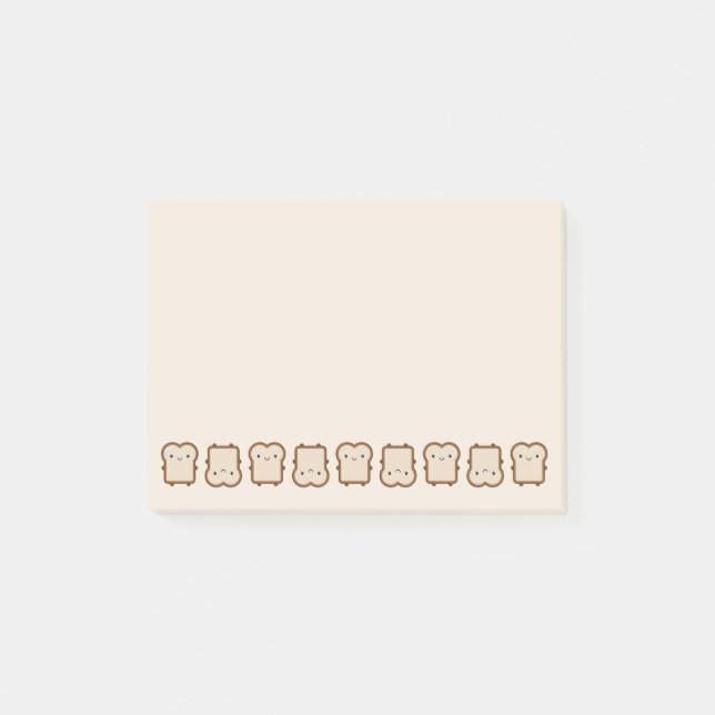 Notas Post-it® Pan Kawaii / Tosta (Anverso)