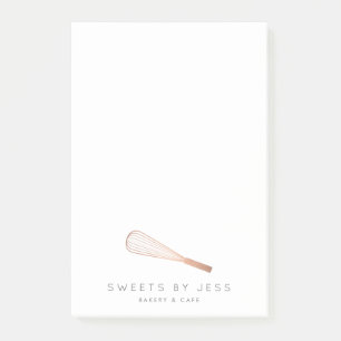 Notas Post-it® Panadería Rosa Gold Whisk