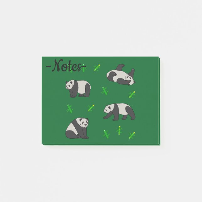 Notas Post-it® Panda (Anverso)