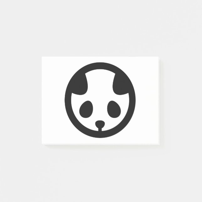Notas Post-it® Panda en círculo (Anverso)
