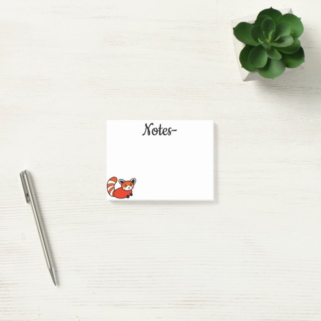 Notas Post-it® Panda rojo (Oficina)