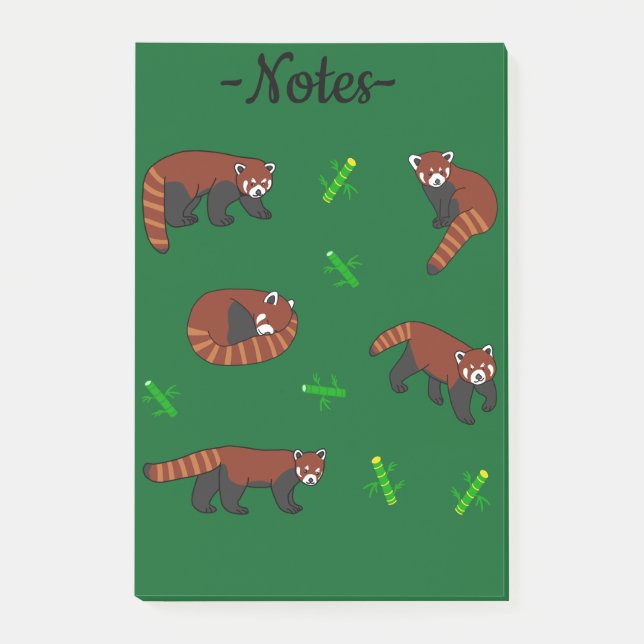 Notas Post-it® Panda Rojo (Anverso)