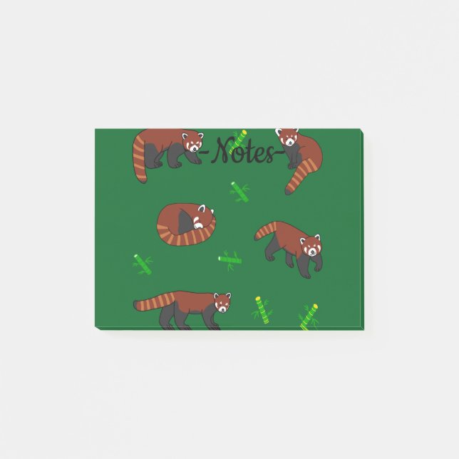 Notas Post-it® Panda Rojo (Anverso)