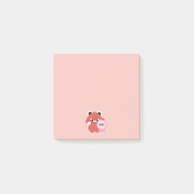 Notas Post-it® Panda Rojo Torpe Certificado (Anverso)