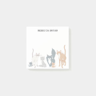 Notas Post-it® Pandilla personalizada de gato