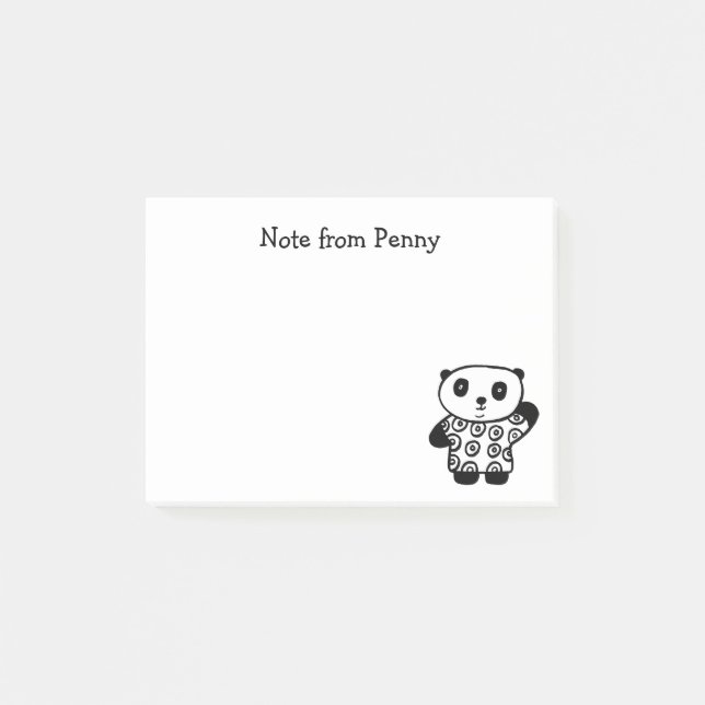 Notas Post-it® Pandy el Panda (Anverso)