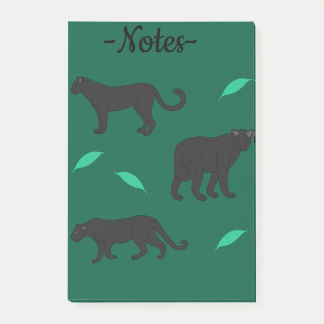 Notas Post-it® Panteras negras (Anverso)