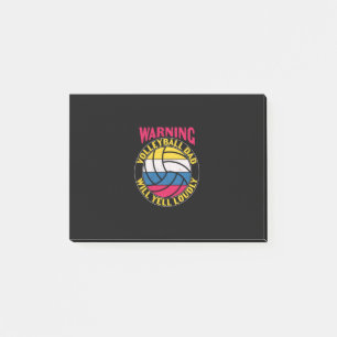 Notas Post-it® Papá de Voleibol Gritará Fuertemente