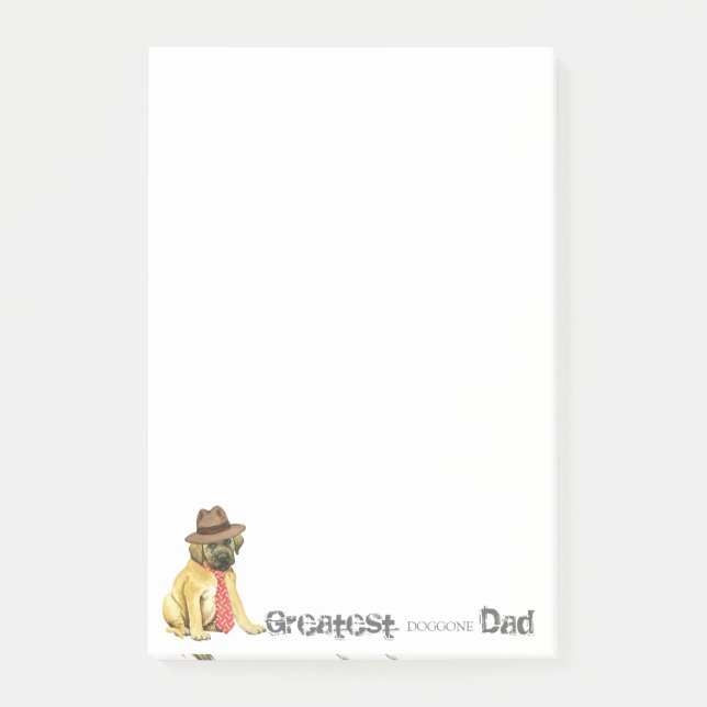 Notas Post-it® Papá del mastín (Anverso)