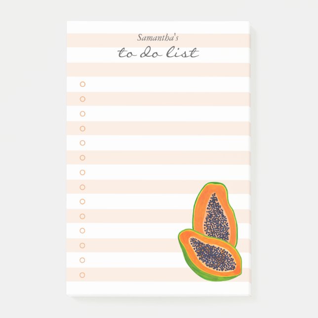 Notas Post-it® Papaya tropical de verano (Anverso)