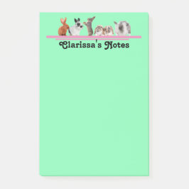 Notas Post-it® Papel adhesivo de conejo personalizado lindo