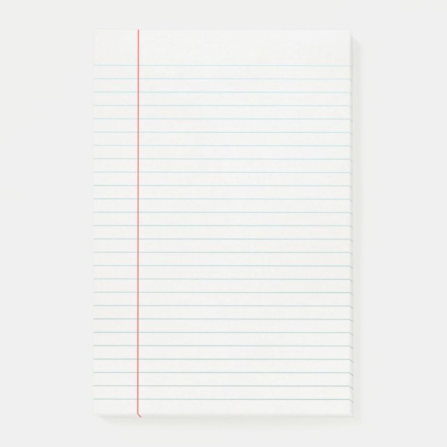 Notas Post-it® Papel alineado retro simple (Anverso)