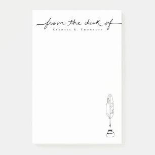 Notas Post-it® Papel de carta con membrete de nombre personalizad
