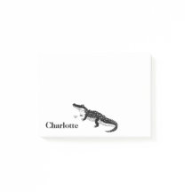 Papel de carta personalizado con arte de cocodrilo