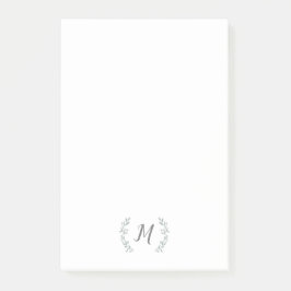 Notas Post-it® Papel de carta personalizado con monograma de coro