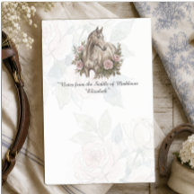 Papel de carta personalizado para caballos