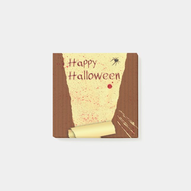 Notas Post-it® Papel de fondo sangriento de Halloween (Anverso)