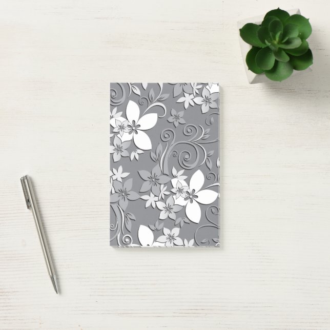 Notas Post-it® Papel de pared de flores 2 (Oficina)