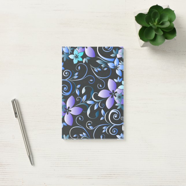 Notas Post-it® Papel de pared de flores 6 (Oficina)