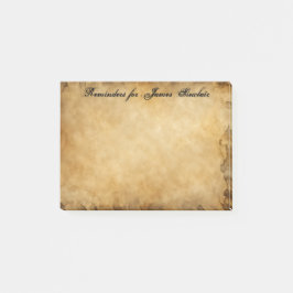 Notas Post-it® Papel de pergamino desgarrado en viejas roturas