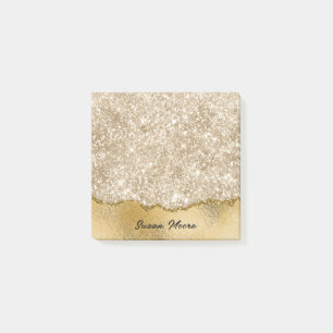 Notas Post-it® Papel de Relieve metalizado despojado de Purpurina