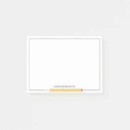 Notas Post-it® Papel enmarcado de lápiz clásico de vuelta a la es