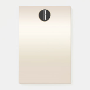 Notas Post-it® Papel Kraft Dorado Perla con Brillo Glam Monograma