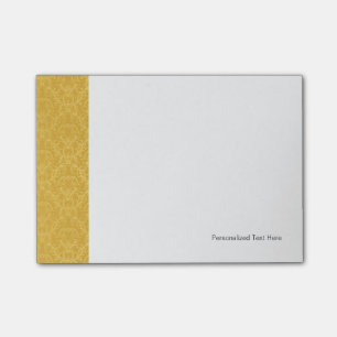 Notas Post-it® Papel pintado floral de oro de lujo