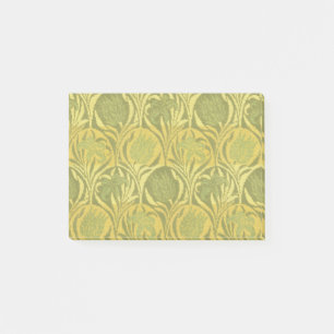 Notas Post-it® Papel pintado vintage de tulipán y lirio dorado de