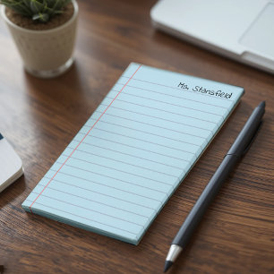 Notas Post-it® Papel portátil con lino azul