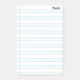 Notas Post-it® Papel portátil de escuela en línea personalizado
