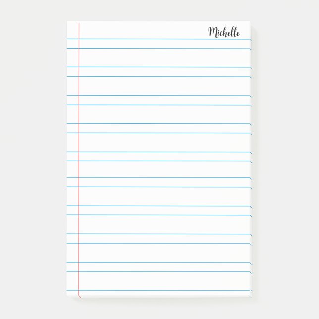Notas Post-it® Papel portátil de escuela en línea personalizado (Anverso)