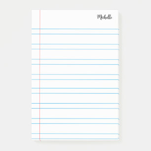 Notas Post-it® Papel portátil de escuela en línea personalizado
