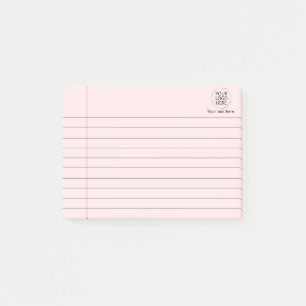 Notas Post-it® Papel portátil de la escuela en línea de texto con