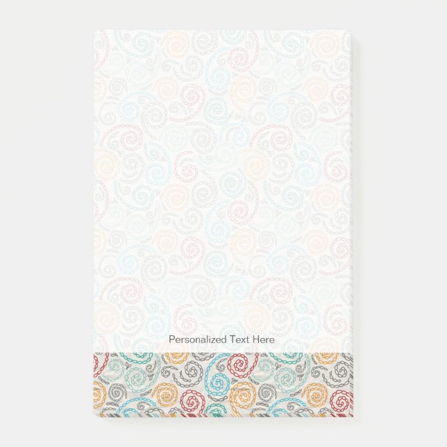 Notas Post-it® Papel rumpled suposición del bordado (Anverso)