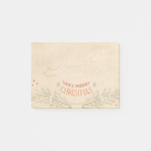 Notas Post-it® Papel vintage de los navidades (Anverso)