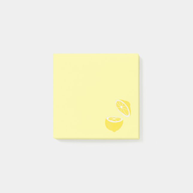 Notas Post-it® Papelería de arte de limón (Anverso)