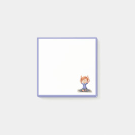 Notas Post-it® Papelería de chica linda de yoga meditación