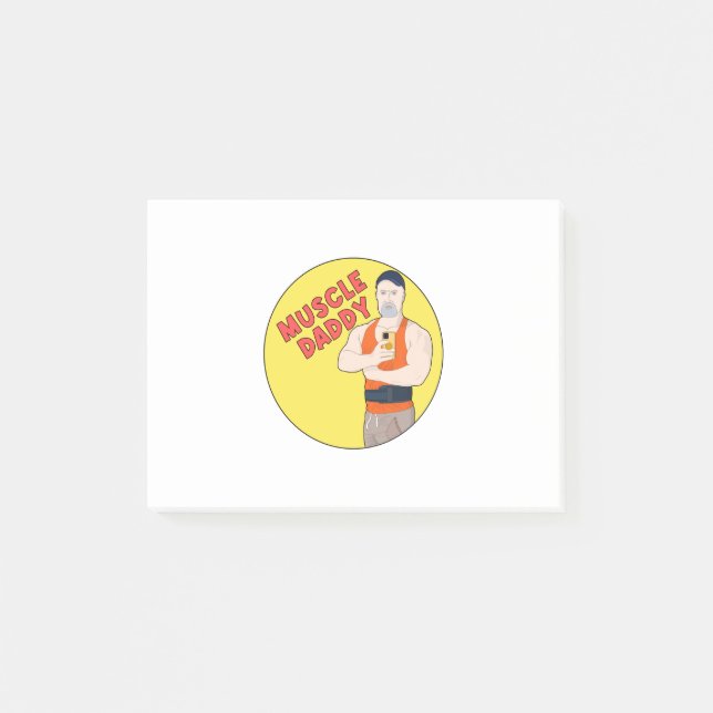 Notas Post-it® Papi muscular (Anverso)
