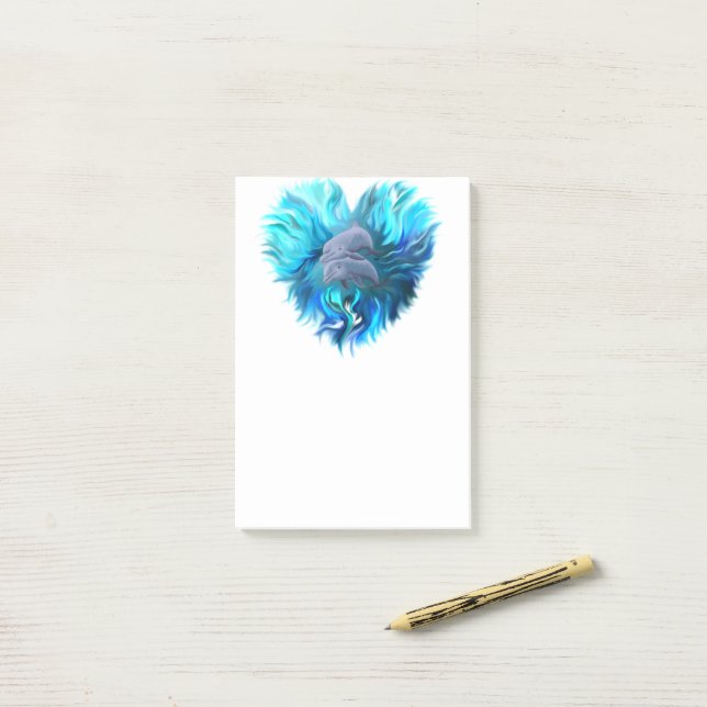 Notas Post-it® Par de delfines (Escritorio)