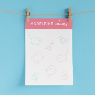 Notas Post-it® para abejas y polluelos y Kitty