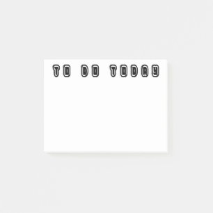 Notas Post-it® Para hacer hoy elegante tipografía blanco negro
