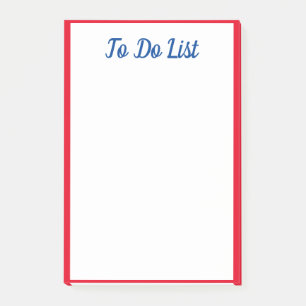 Notas Post-it® Para hacer la lista Bordes rojos Bordes Azul Blanc