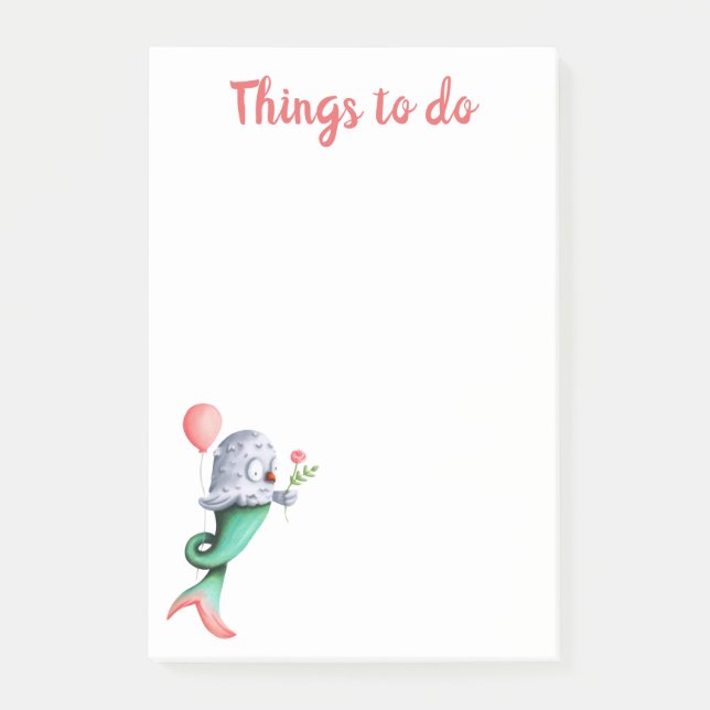 Notas Post-it® Para hacer la Sirenita de búhos caprichosos (Anverso)