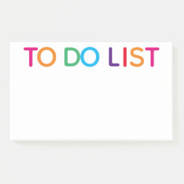 Notas Post-it® Para hacer lista brillante multicolor 10 x 6