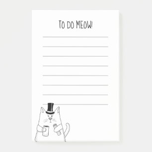 Notas Post-it® ¡Para hacer MAULLIDO! /Gato divertido que dibuja